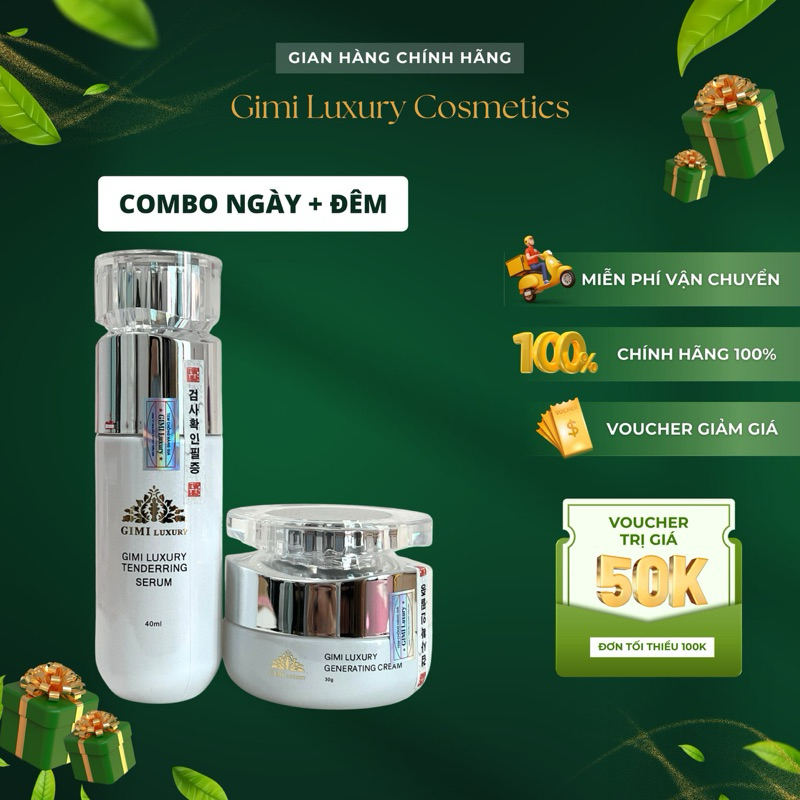 {Chính Hãng 100%} ComBo Ngày + Đêm GiMi Luxury Hàn Quốc,dưỡng trắng, phục hồi, Sản Phẩm Chính Hãng