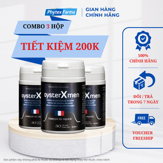 Combo 3 hộp Tinh chất hàu biển Pháp cao cấp Oyster Xmen tăng cường sinh lý nam giới hộp 30 viên