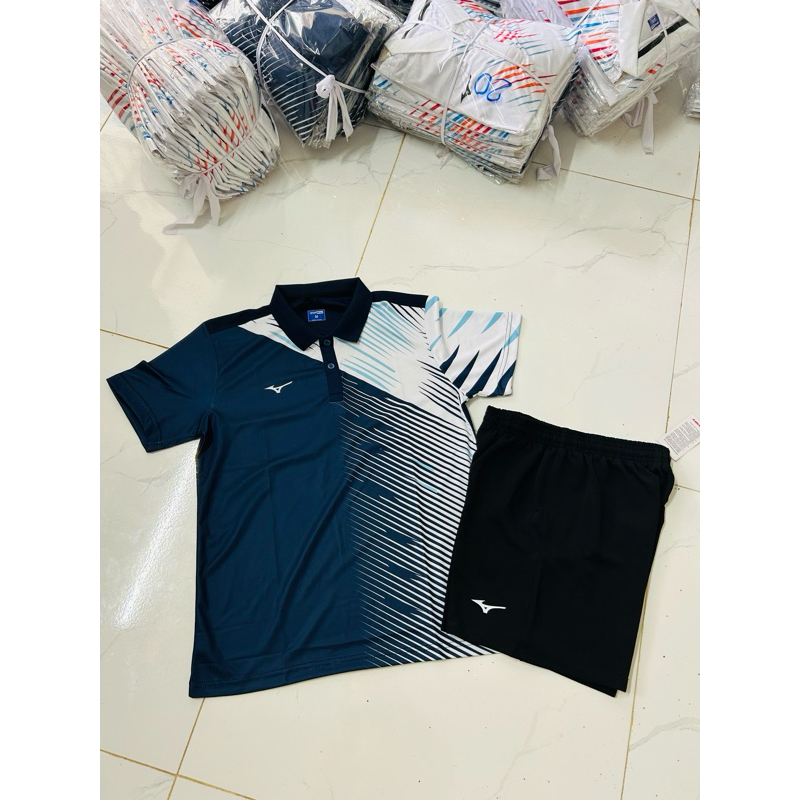 bộ áo có cổ mizuno
