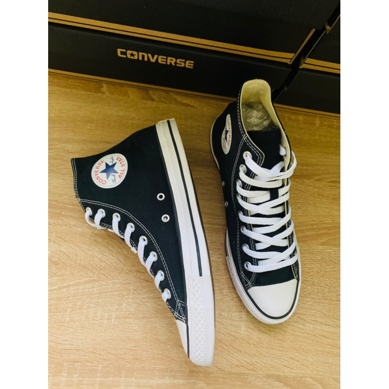 GIÀY SNEAKERS CONVERSE ĐEN CỔ CAO SIZE 42 FULL BOX (REAL/2HAND)(CÓ BẢO HÀNH)