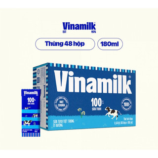 Thùng Sữa Tươi VINAMILK 180ml x 48 Hộp