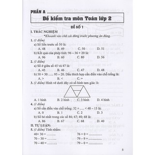 Sách - Đề kiểm tra Toán lớp 2 (Bám sát sgk Chân trời sáng tạo)