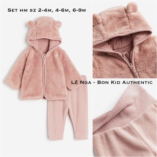 Set nỉ bông bé sơ sinh HM UK/JAPAN/CHINA chính hãng sz 2-4m, 4-6m, 6-9m