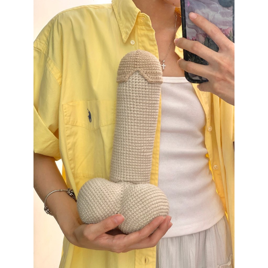 Bé ciu móc len bự 25cm- bé ciu trang trí