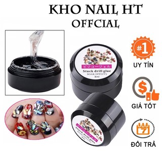 Đính đá gel đính đá gắn đá trang trí trên nền gel bột sơn gel gắn móng nail Jelvia