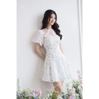 TIELA Đầm váy hoa cổ tròn-Mabel Dress