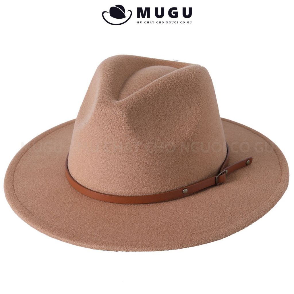 Mũ Phớt Nam Trung Niên FN31 - Mũ Fedora Vành Rộng Cao Cấp  | MUGU