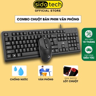  Bàn phím máy tính có dây SIDOTECH KM10 văn phòng 104 phím chống ồn silent chống nước gõ nhanh giá rẻ 