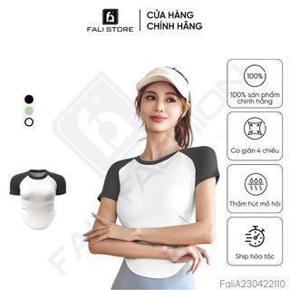 Set bộ quần áo đồ tập gym ,yoga, zumba nữ thể dục co giãn 4 chiều cao cấp có tay thoáng khí Fali232125420