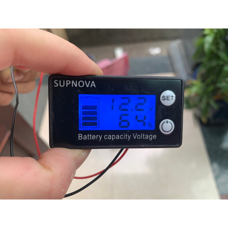 Đồng hồ đo dung lượng Supnova nền xanh