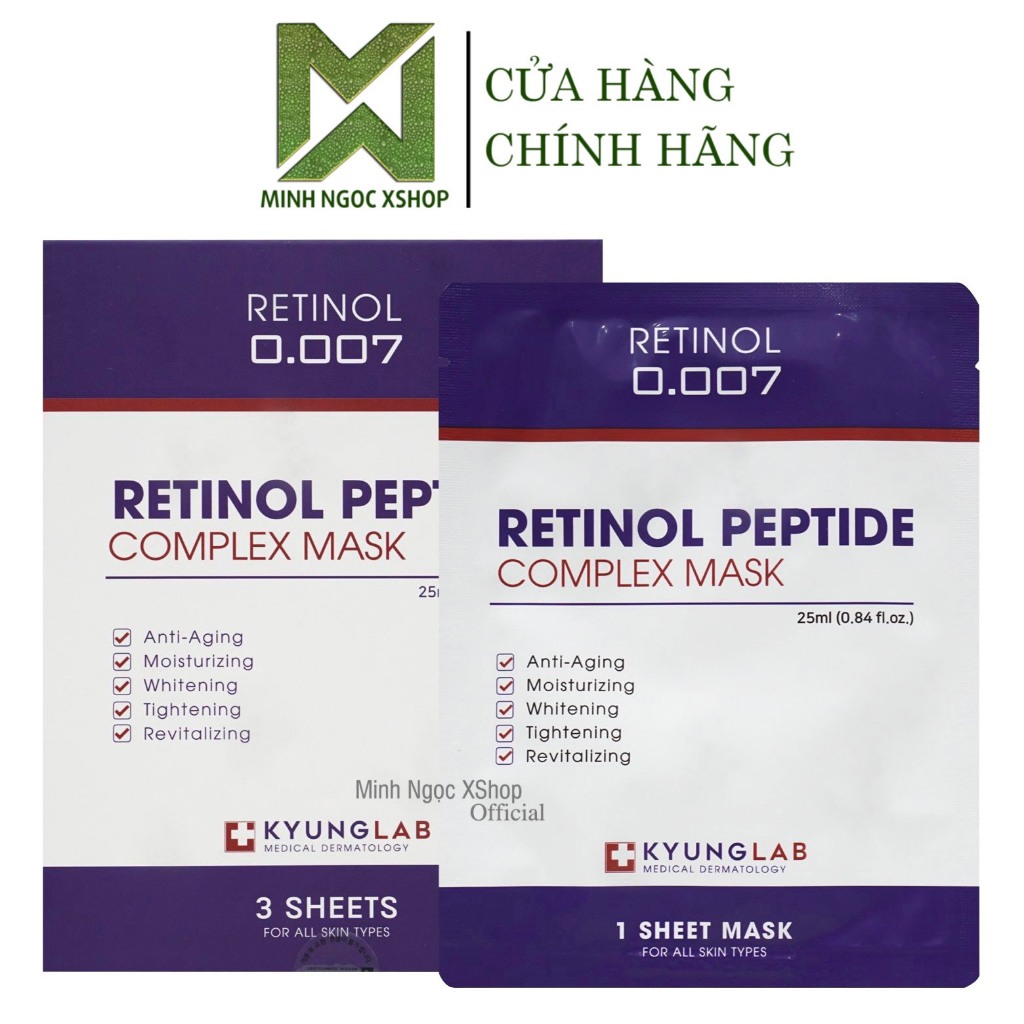 Combo 2 hộp Mặt nạ Retinol Kyung Lab Peptide Complex Mask