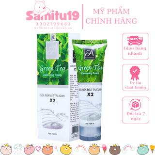 Sữa rửa mặt Trà Xanh X2 A Cosmetics hỗ trợ trị mụn dưỡng da trắng sáng