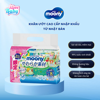 Khăn Ướt Moony Nội Địa Nhật 76 tờ