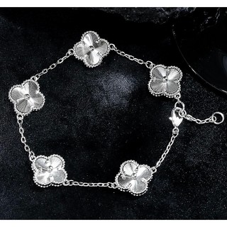 Vòng tay cỏ 4 lá cecydejewel bạc ý mạ vàng 18k tinh xảo đẳng cấp
