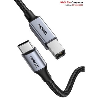 Cáp máy in USB Type-C to USB Type-B bọc dù Ugreen cao cấp