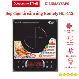 Bếp điện từ cảm ứng Homely HL-412, công suất lớn 2200W tiện dụng cho gia đình Điện Máy Homely