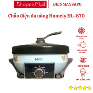 Chảo điện đa năng Homely HL-870 lòng chảo chống dính, chất liệu an toàn, công suất lớn,chính hãng
