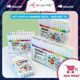   HÀNG CỰC XINH  Bộ màu 60 48 36 24 12 màu ACRYLIC Marker Ngòi To đầu nhọn chống thấm nước dễ dang sử dụng 
