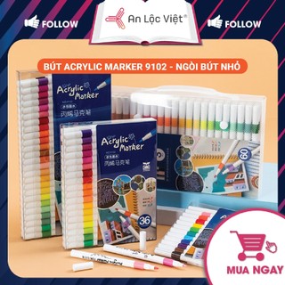   HÀNG SIÊU XỊN  Bộ màu 60 48 36 24 12 màu ACRYLIC Marker Ngòi Nhỏ đầu nhọn chống thấm nước dễ dang sử dụng 