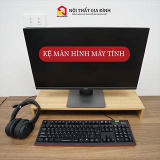 Kệ kê màn hình máy tính góc vuông KN Home decor bằng gỗ, Kệ gỗ kê màn hình máy tính KM_MS24