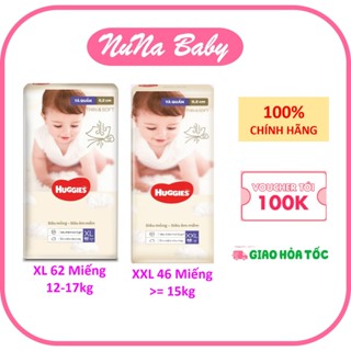 Bỉm tã quần Huggies Thin & Soft 2 mm size XL62, XXL46 miếng