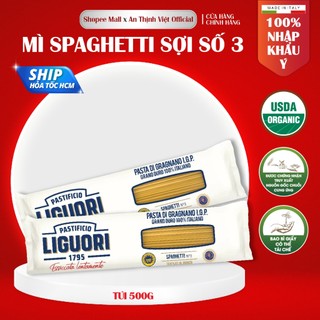 Sợi Mì Ý Truyền Thống Cao Cấp PASTA LIGUORI Nhập Khẩu Từ Italy Bịch 500 Gram
