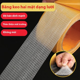 Cuộn Băng KEO VẢI LƯỚI 18m Băng Keo 2 Mặt Vải Lưới Siêu Dính - Băng Keo Siêu Dính Không Để lại Vết Keo