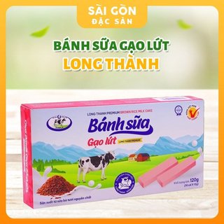 Bánh Sữa Long Thành Nguyên Chất Gạo Lứt Hộp 120 Gam Sài Gòn Đặc Sản