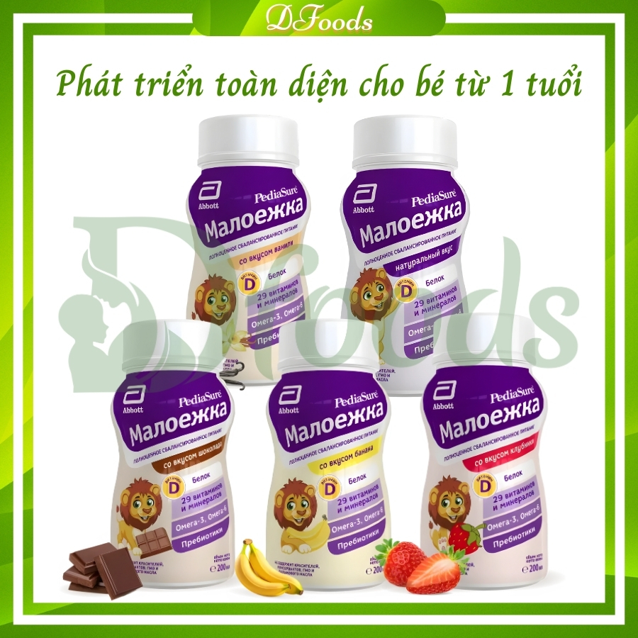 Sữa nước Pediasure Nga 200ml đủ vị Date 2026