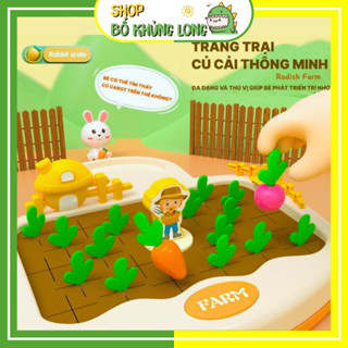 Bộ Nhổ Cà Rốt Cho Bé Đồ Chơi Nông Trại Cà Rốt Cho Bé Phân Biệt Màu Sắc Ghi Nhớ Montessori Đồ Chơi Cho Bé Gái-BỐKHỦNGLONG