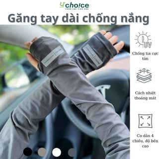 Găng tay chống nắng nam nữ xỏ ngón chống tia UV chất liệu co dãn 4 chiều thoáng mát thấm hút mồ hôi