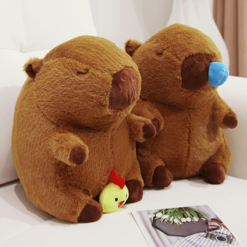 GẤU BÔNG CHUỘT LANG NƯỚC CAPYBARA 28CM VẢI MỊN CAO CẤP KÈM QUÀ TẶNG