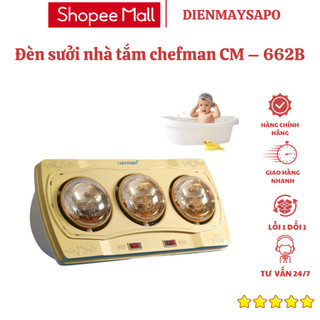 Đèn sưởi nhà tắm chefman CM – 662B 2 bóng, 3 bóng 825W, máy sưởi