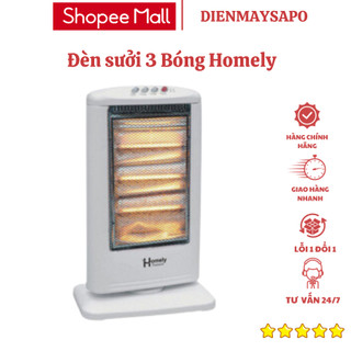 Đèn sưởi 3 Bóng Homely toả nhiệt đều, làm nóng nhanh, không gây rát da, an toàn, chính hãng.