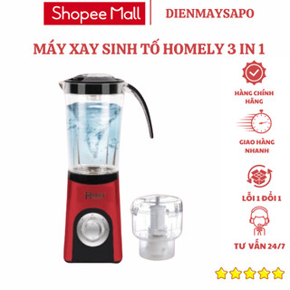Máy xay sinh tố 3 trong 1 Homely HL-513 - Công suất 400W, dung tích 1,25L, chính hãng, an toàn.