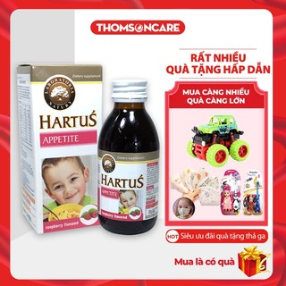 Hartus Appetite Siro ăn ngon cho bé 150ml - cho trẻ từ 6 tháng đến 1, 2 tuổi giúp hết biếng ăn - Nhập khẩu từ Châu ÂU