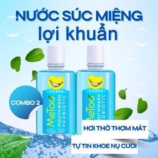 Bộ 2 Nước Súc Miệng MeToo lợi khuẩn / Nước súc miệng tươi lâu kháng khuẩn - Dung tích 250ml