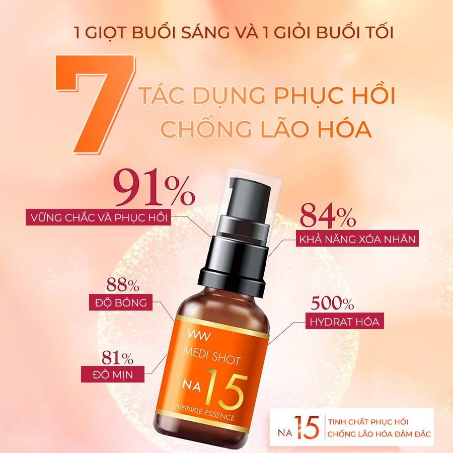 Serum Niacinamide 15% Trắng Da Se Khít Lỗ Chân Lông Medi Shot NA15 MEISHOKU 30ml