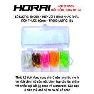Mồi mềm câu lure horai bt - 01 , bt - 02 , bt - 03 , bt - 04 câu cá lóc cá chẽm