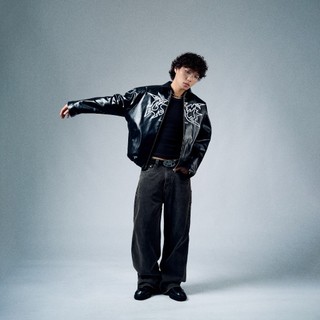 ÁO KHOÁC ISME EMBROIDERED LEATHER BOMBER JACKET
