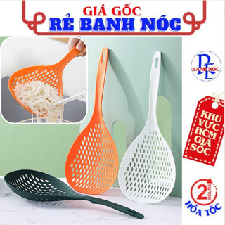 Muôi Vớt Mì, Rau Luộc Thức Ăn - Vá Canh Lỗ Nhựa Chịu Nhiệt Vớt Rau Tiện Lợi / Vá Vớt Mì- Muỗng Thủng