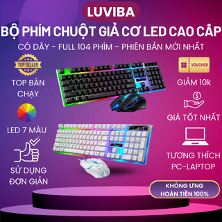 Bàn phím máy tính có dây laptop giả cơ gaming Led giá rẻ cute LUVIBA BP01