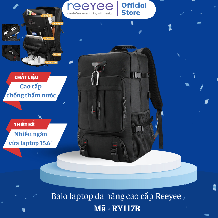 Balo phượt REEYEE đa năng cao cấp mã RY117B, ngăn chứa đồ Rộng rãi đi du lịch, đi công tác