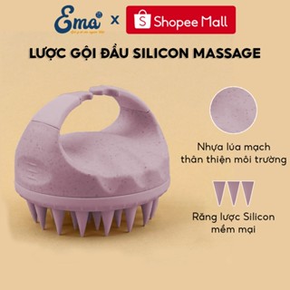 Lược gội đầu silicon massage tóc EMA - Tăng cường tuần hoàn máu, làm sạch da đầu, chân tóc