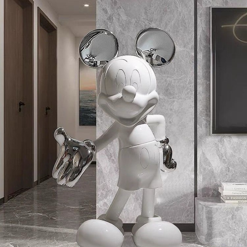 Tượng Chuột Mickey Đứng Decor Nhiều Màu 80Cm