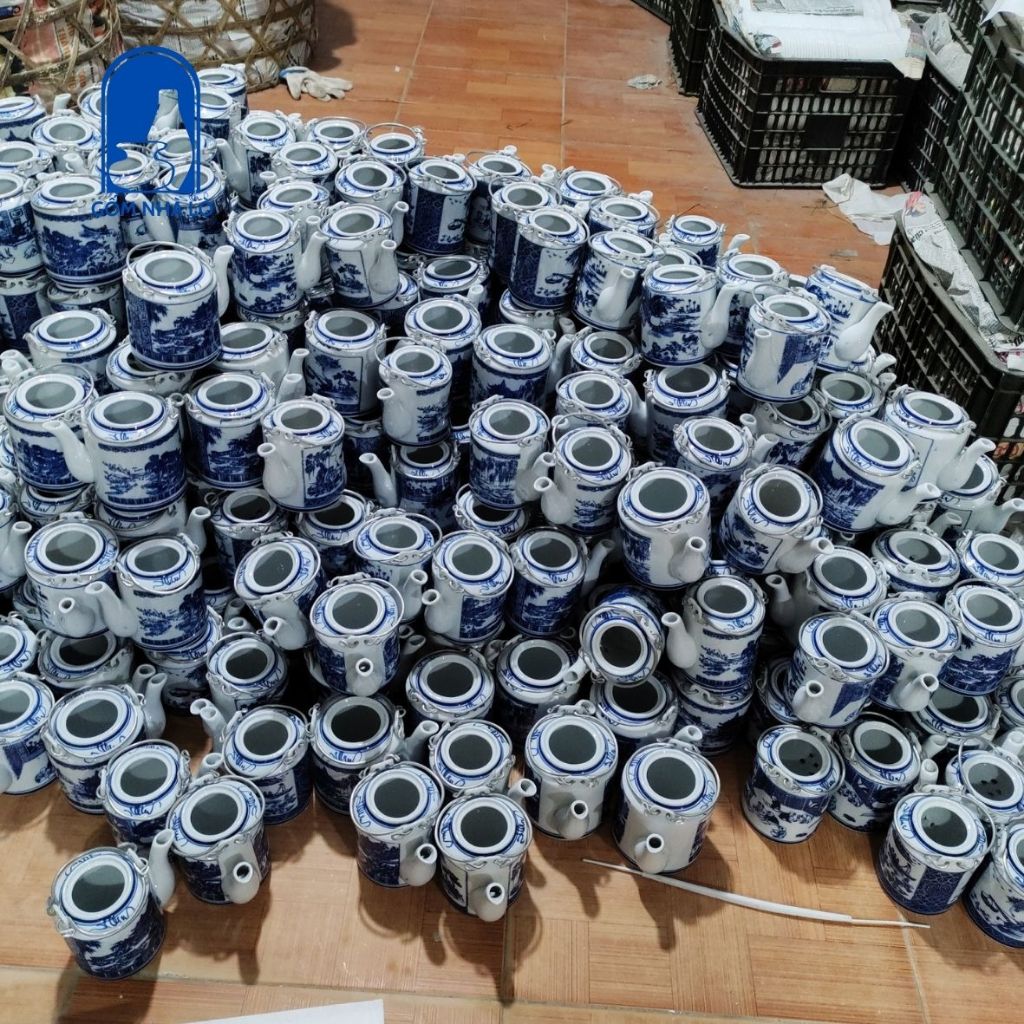 Ấm tích Bát Tràng,ấm tích ủ chè xanh, dành tích, tích trà 3l, ấm trà 3l,ấm hãm trà xanh, bình trà bằng sứ, ấm sứ