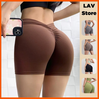 Quần legging đùi chun mông V thắt eo sexy độc lạ- LAV Store