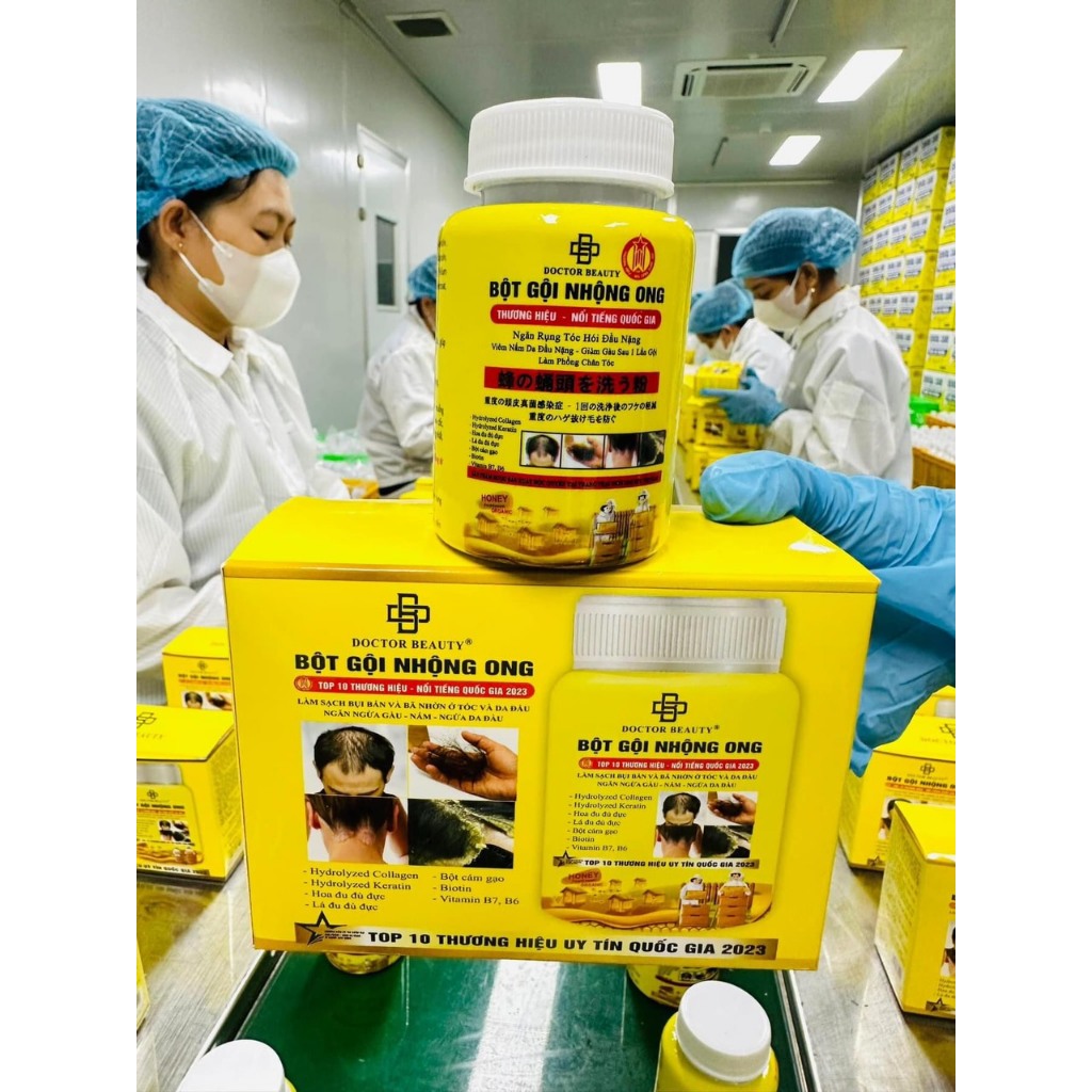 (Mua 2Tang 1)BỘT GỘI NHỘNG ONG dứt điểm gàu-gảy rụng tóc-kích mọc tóc