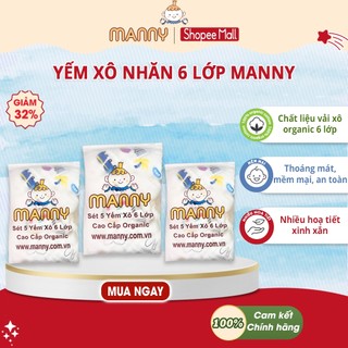 Yếm Xô Nhăn 6 Lớp Cho Bé Manny Mềm Mại, Thoáng Mát, Thấm Hút Tốt, Yếm Xô Cho Trẻ Sơ Sinh