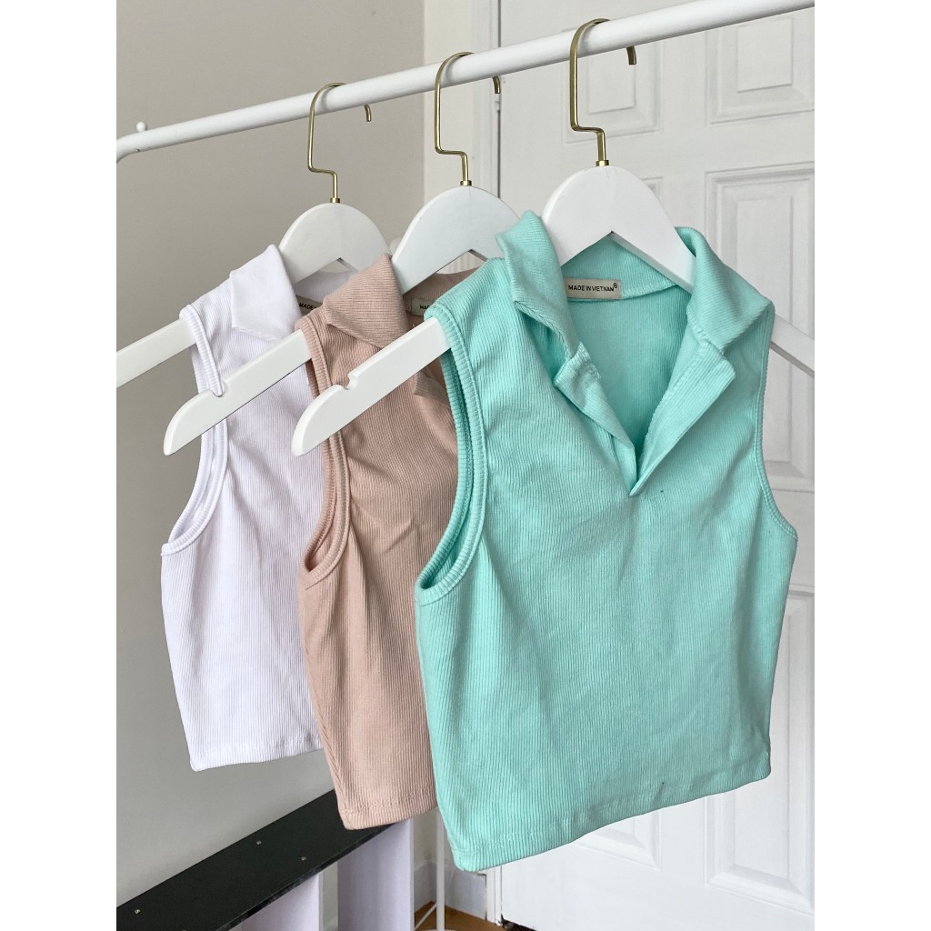 Áo Croptop Polo Sát Nách A039